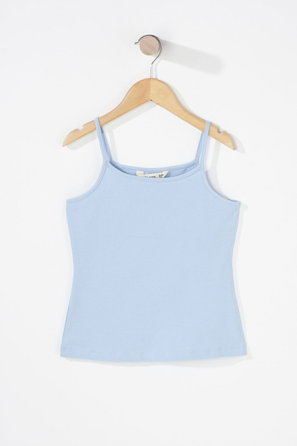 Kids Girls Coloured Basic Camisole Blue