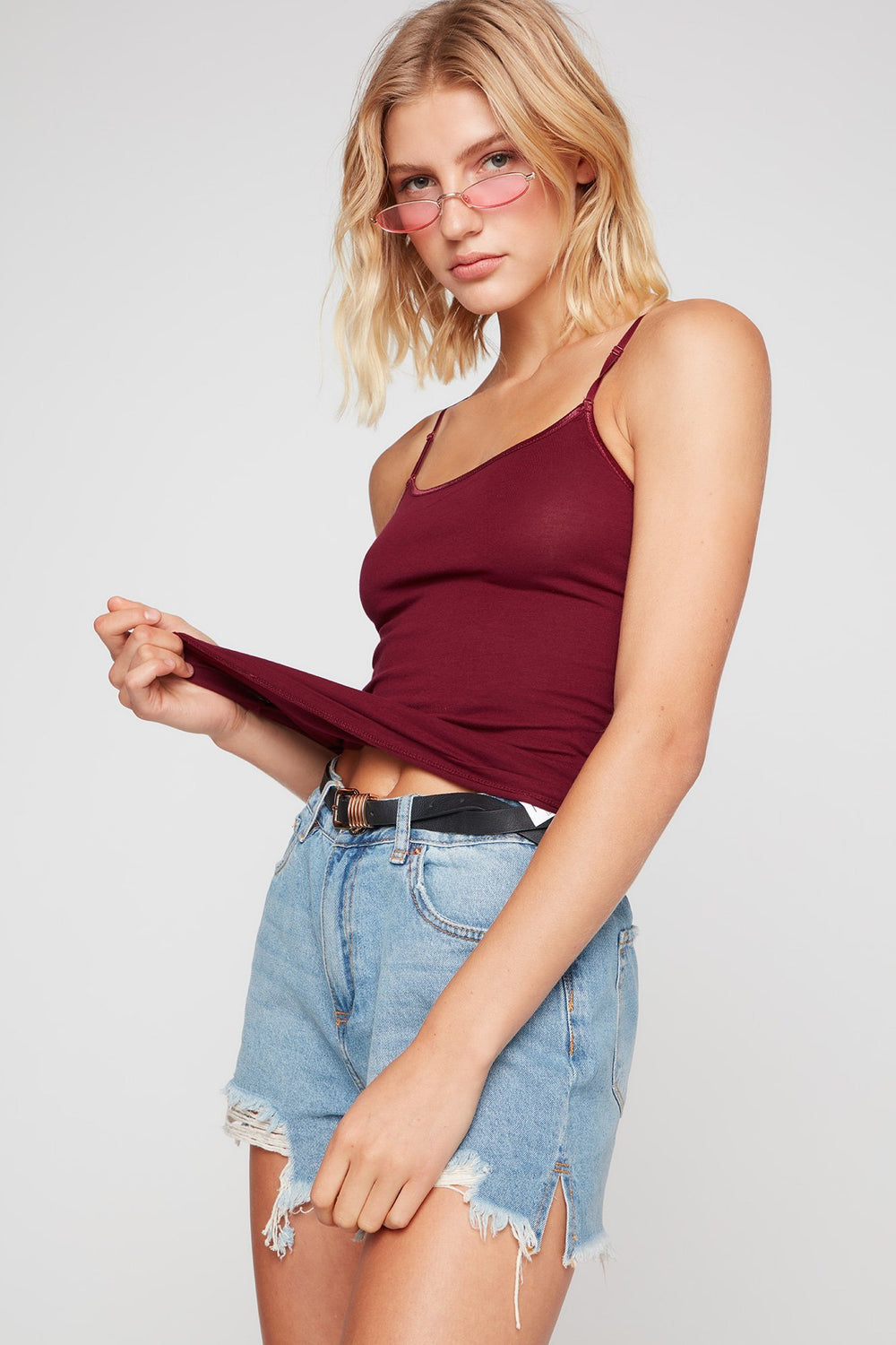 Women Camisole de base Bourgogne