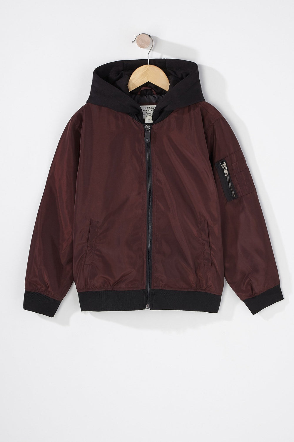 Kids Blouson aviateur en tissu bouclette pour garçon Bourgogne