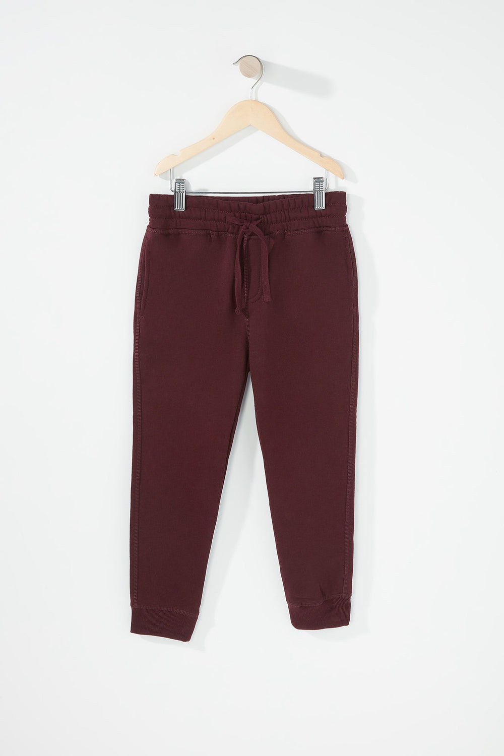 Kids Pantalon de jogging en molleton à taille coulissante pour garçon Bourgogne