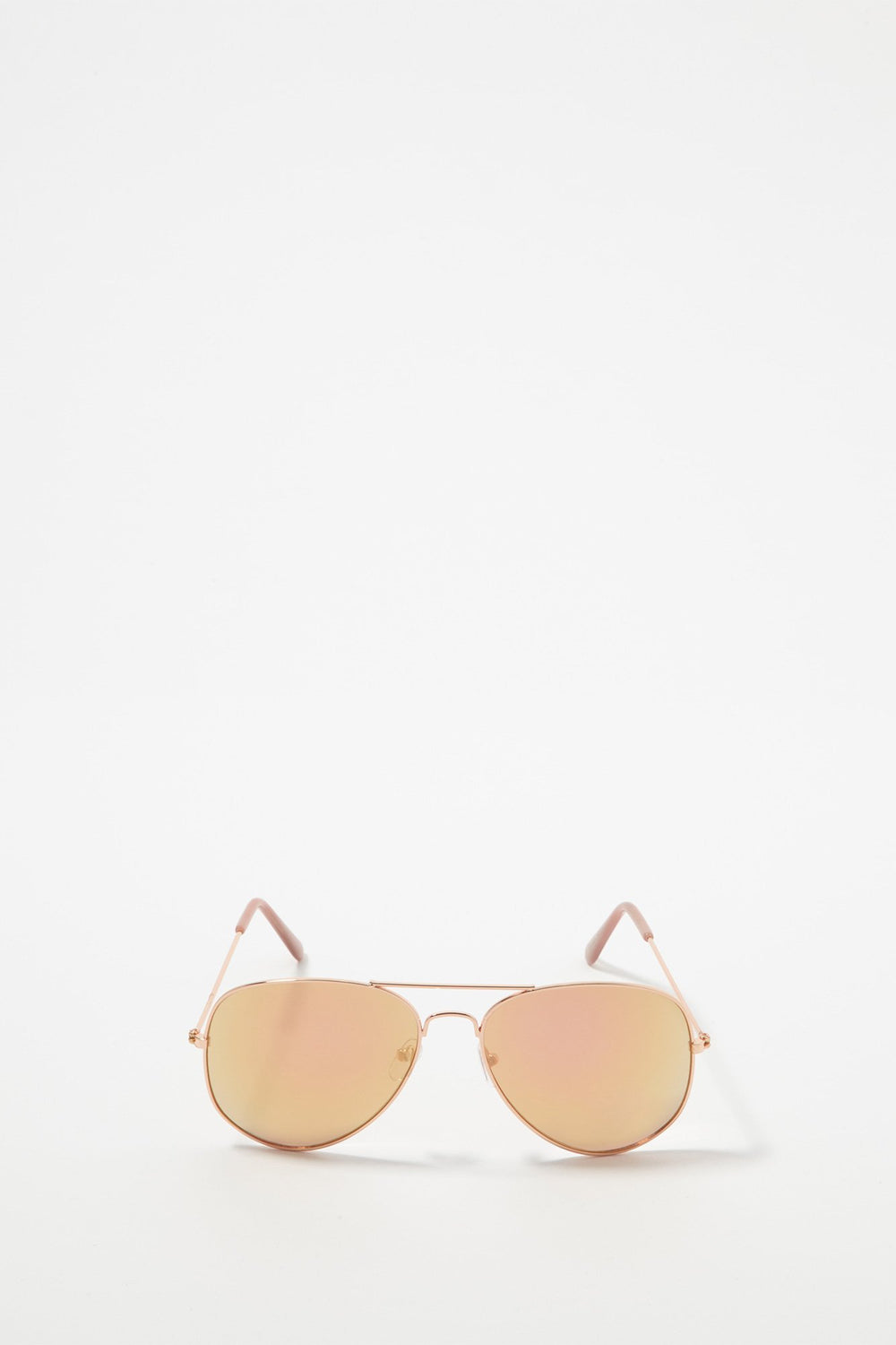 Women Aviator Brow Bar Sunglasses Bronze