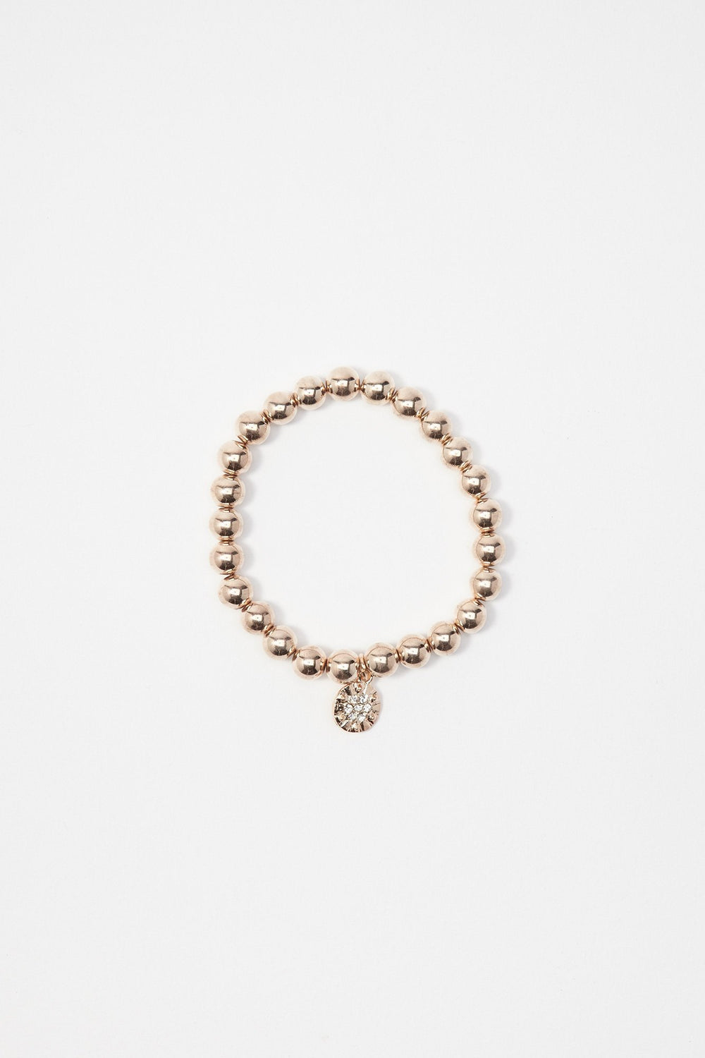 Women Beaded Charm Bracelet Bronze