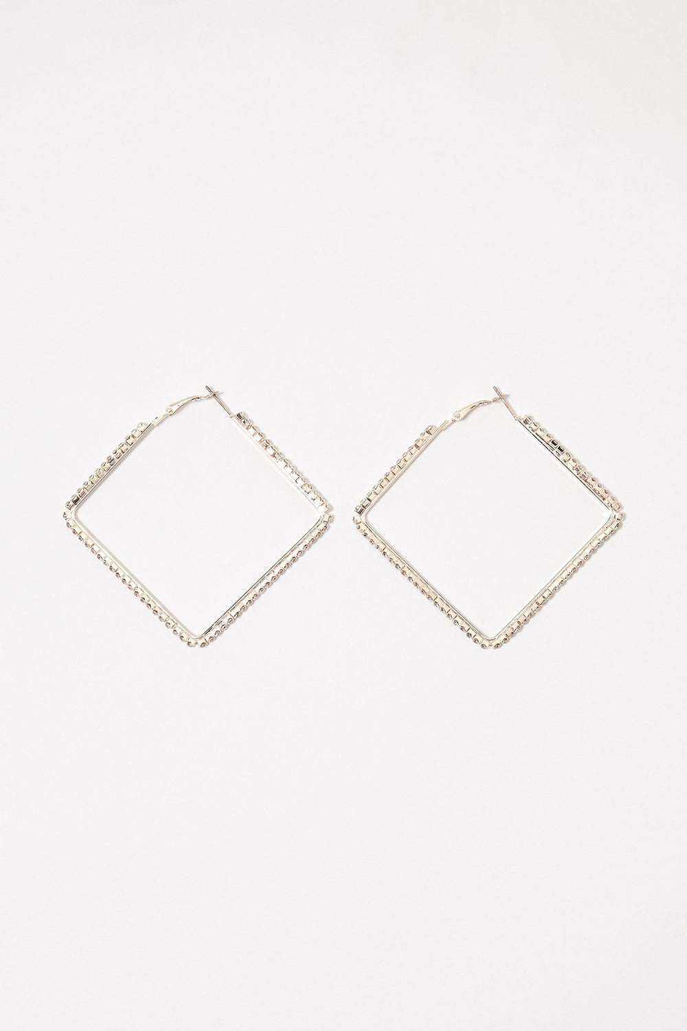 Women Créoles avec diamants et pierres du Rhin Bronze