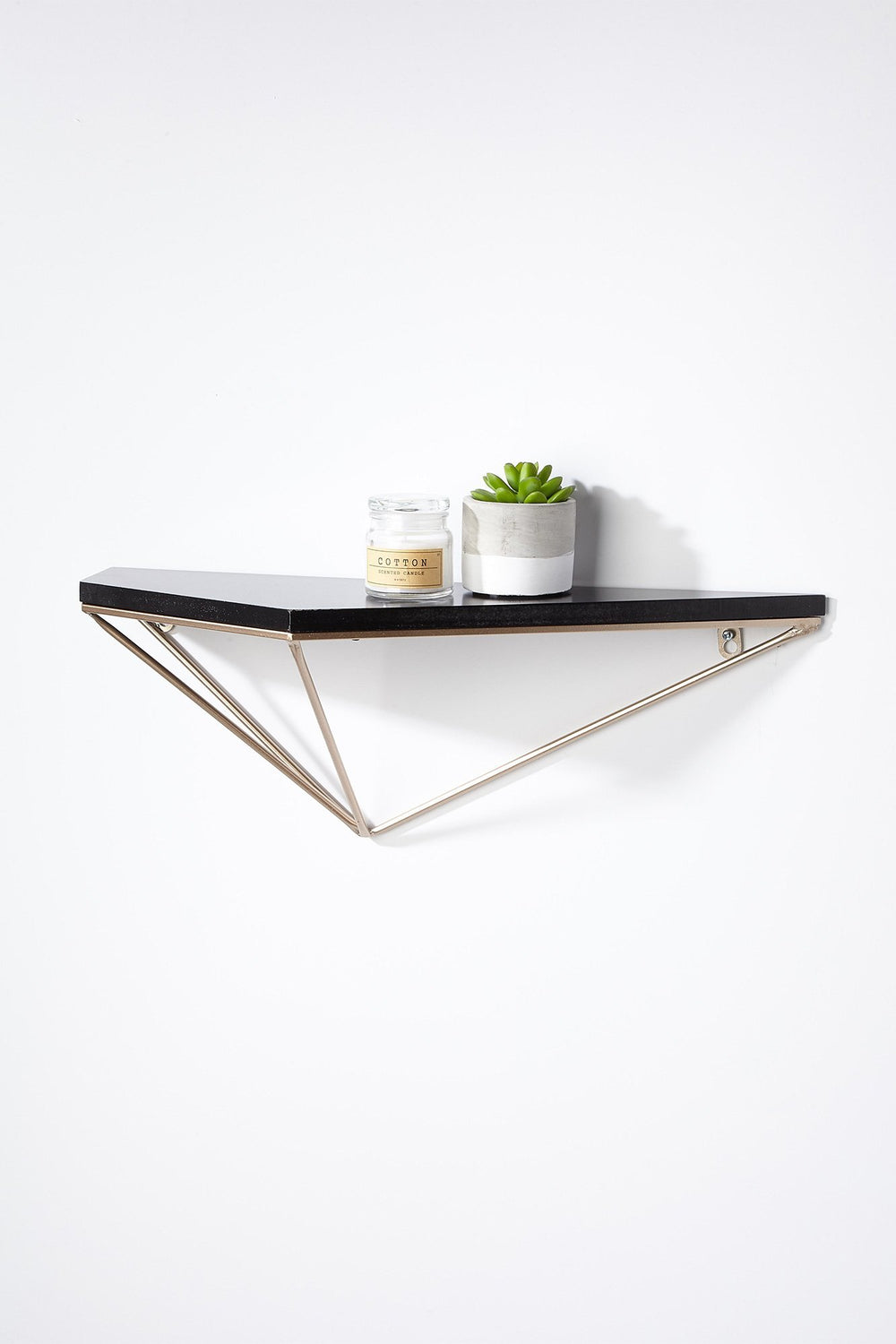 Women Geometric Wall Shelf Bronze