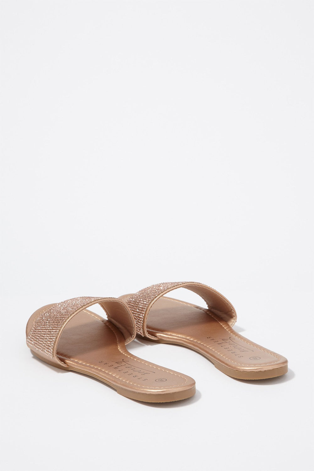 Women Mules avec pierres du Rhin Bronze