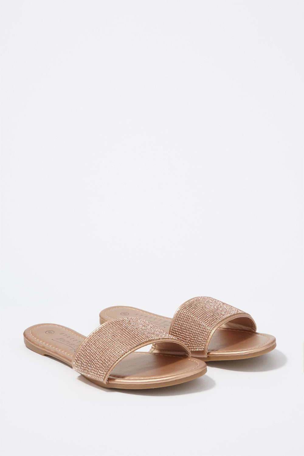Women Mules avec pierres du Rhin Bronze
