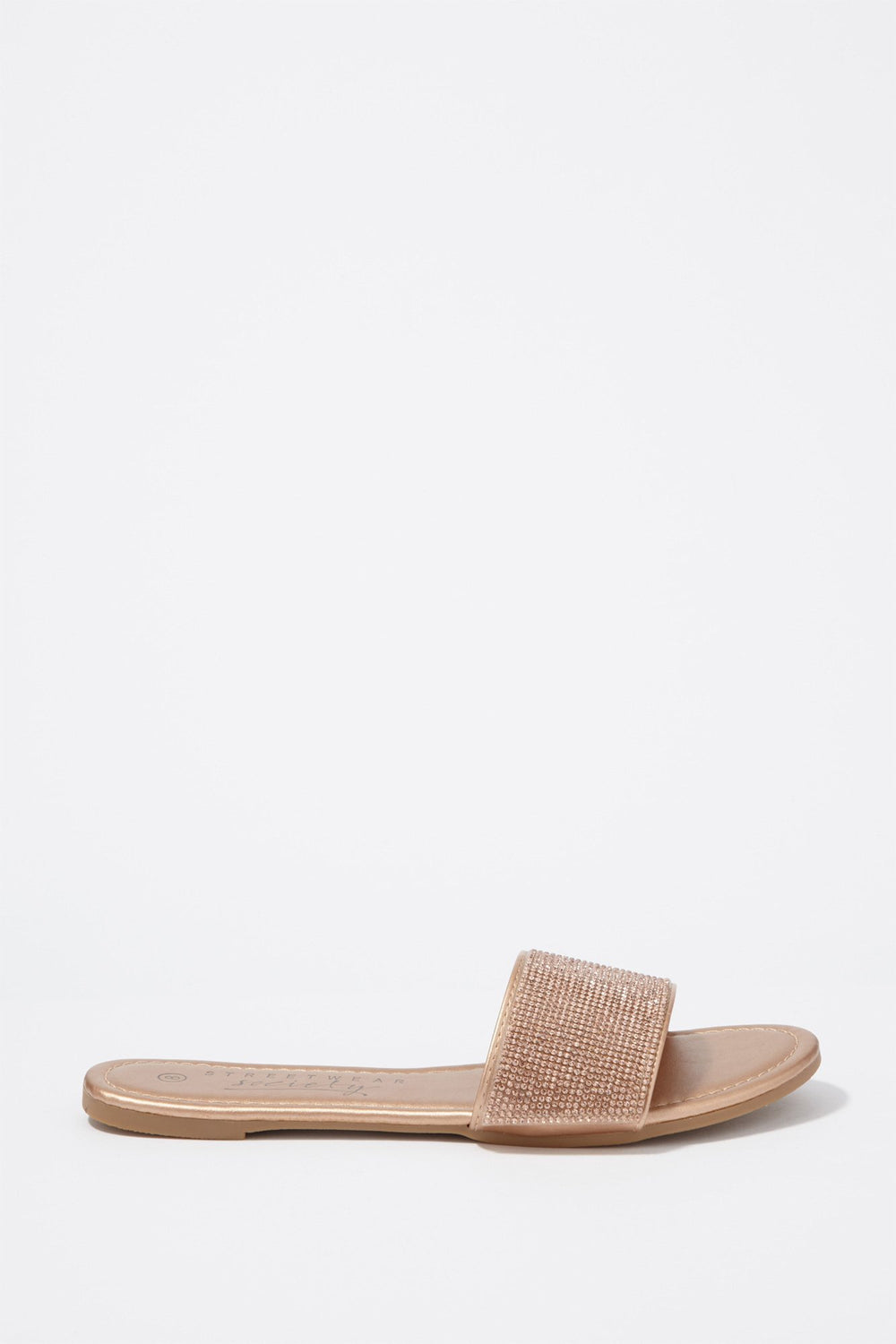 Women Mules avec pierres du Rhin Bronze