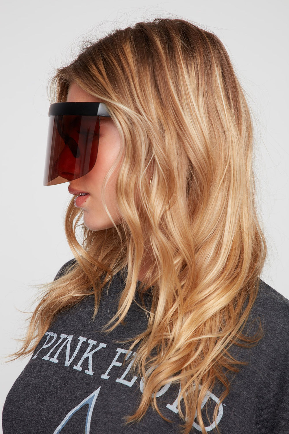 Coloured Visor Sunglasses Brown