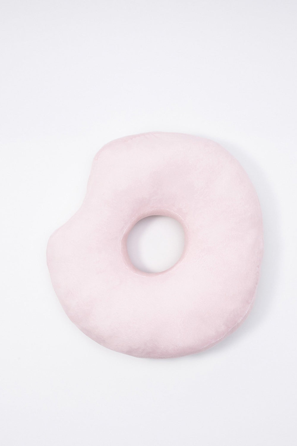 Women Donut Bite Plush Pillow Brown