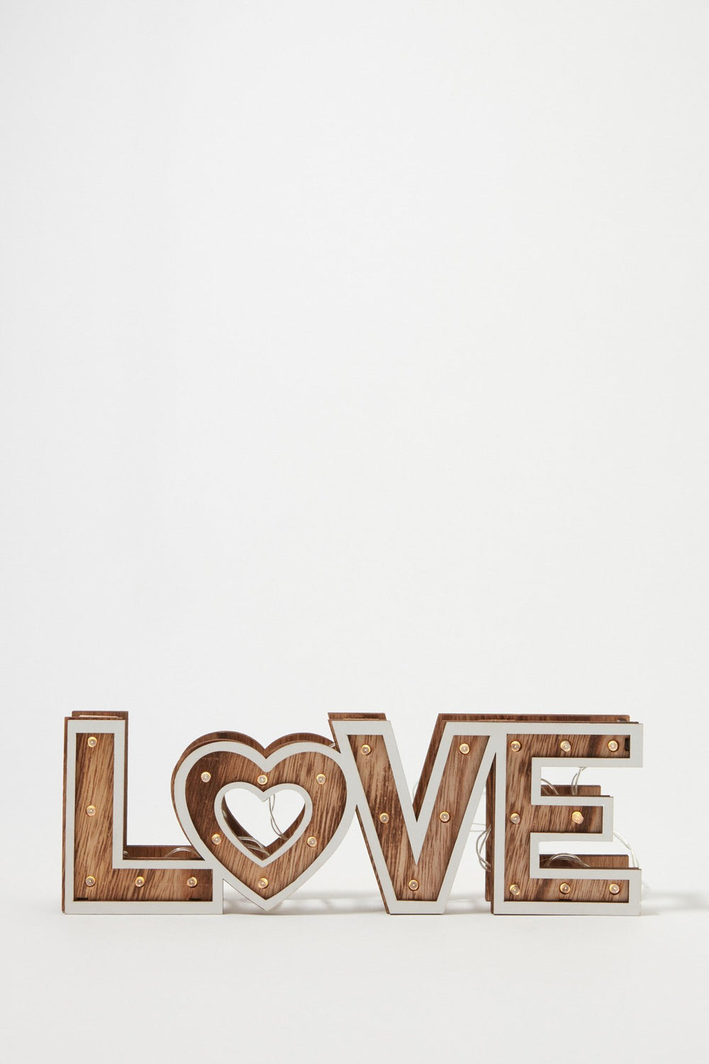 Women LED Love Wood Light Brown