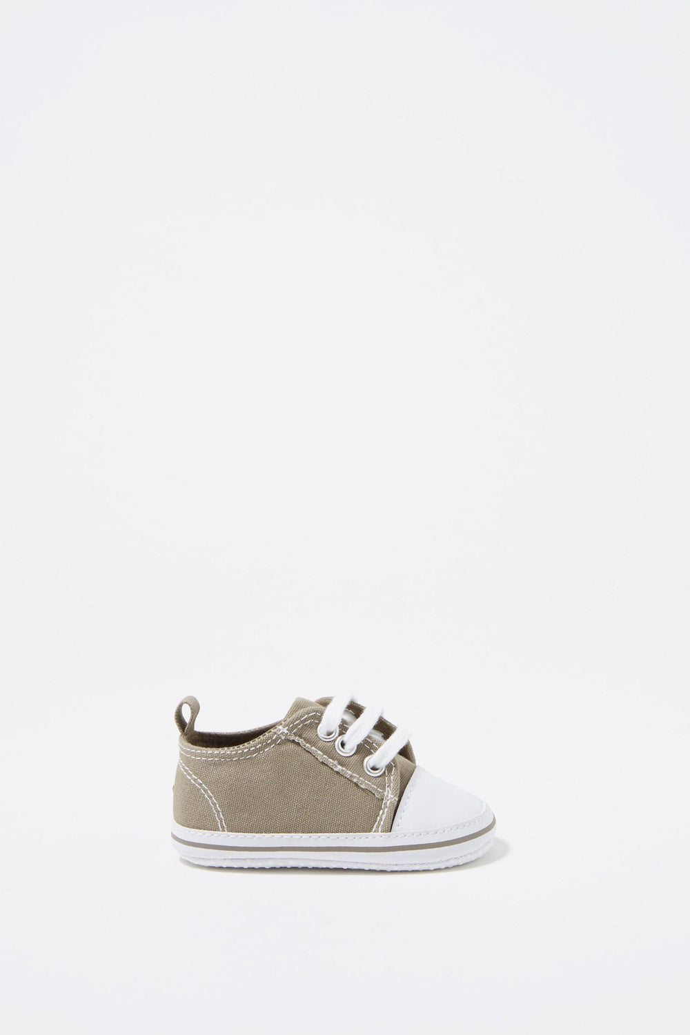 Kids Baby Boy No Lace Canvas Sneakers Brown