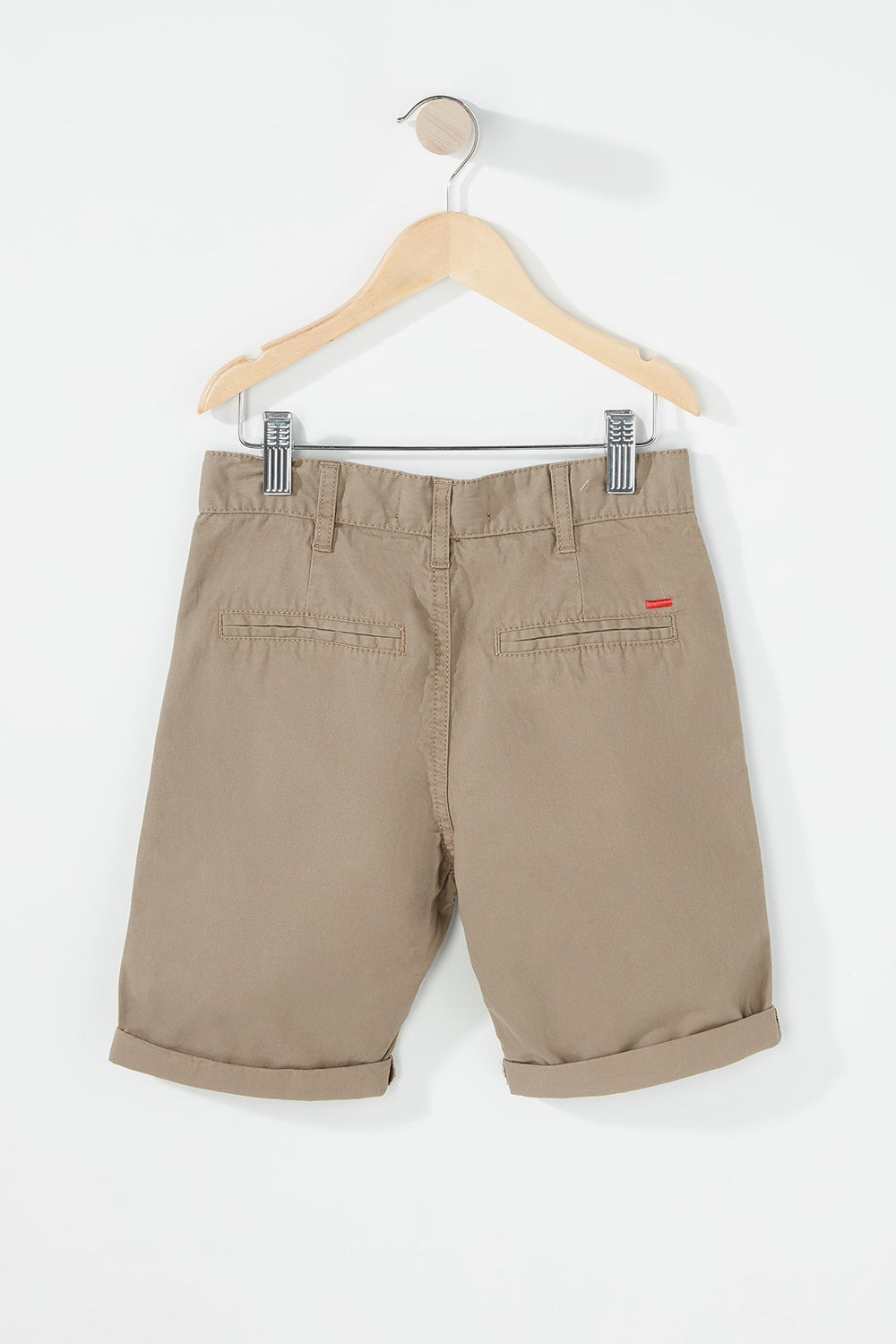 Kids Short chino à revers roulés pour garçon Brun