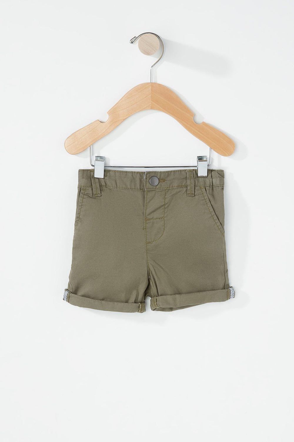 Kids Short coloré à revers roulés pour bébé garçon Brun