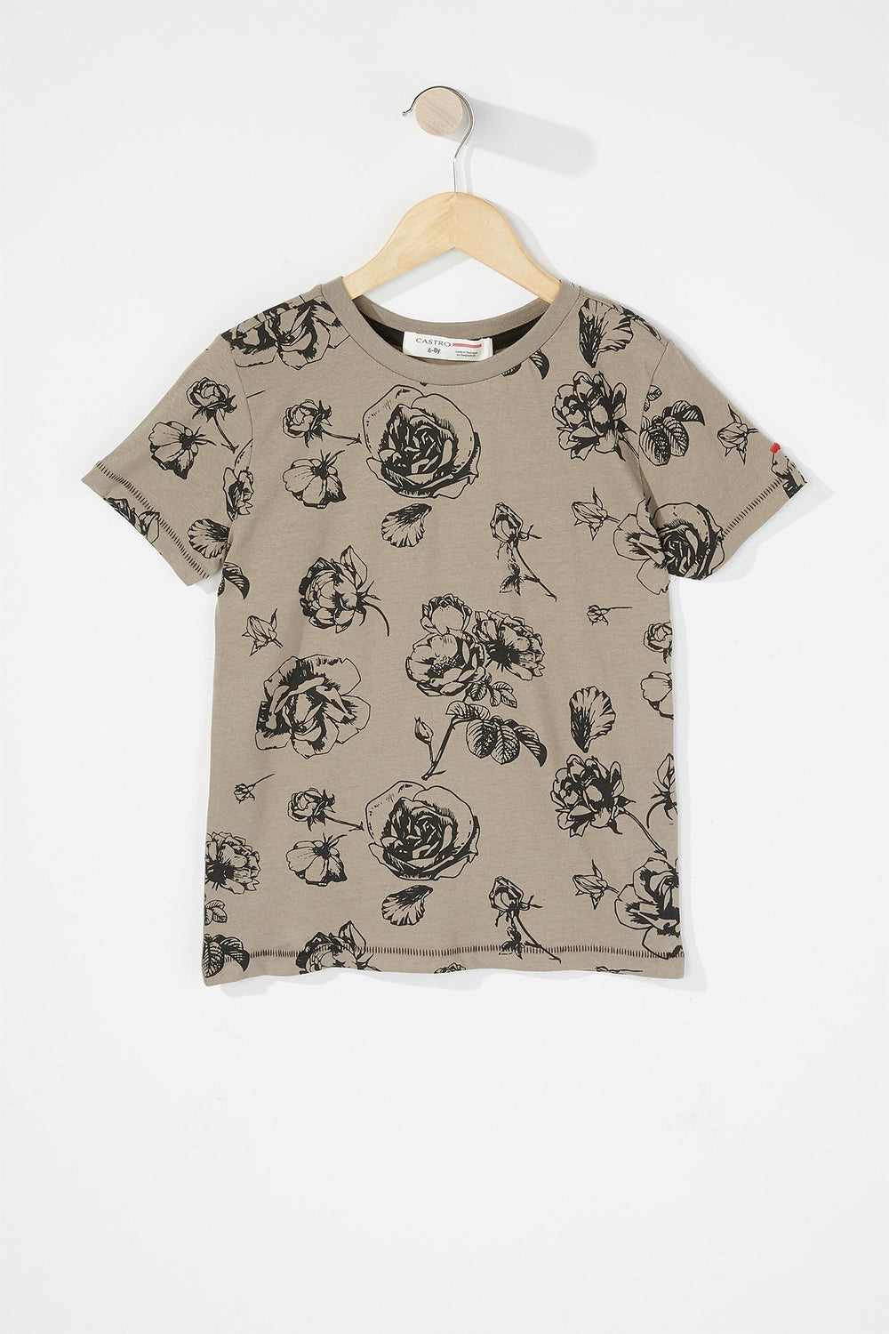 Kids T-shirt fleuri pour garçon Brun
