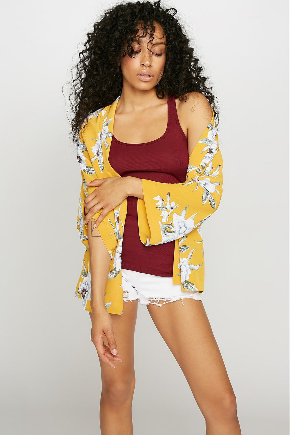 Women Ribbed Scoop Neck Racerback Tank Burgundy