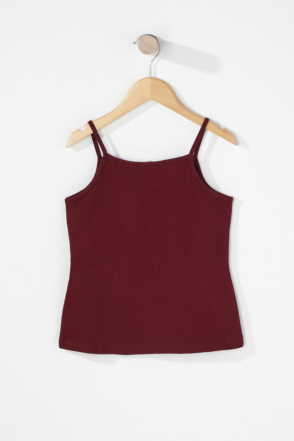 Kids Girls Coloured Basic Camisole Burgundy