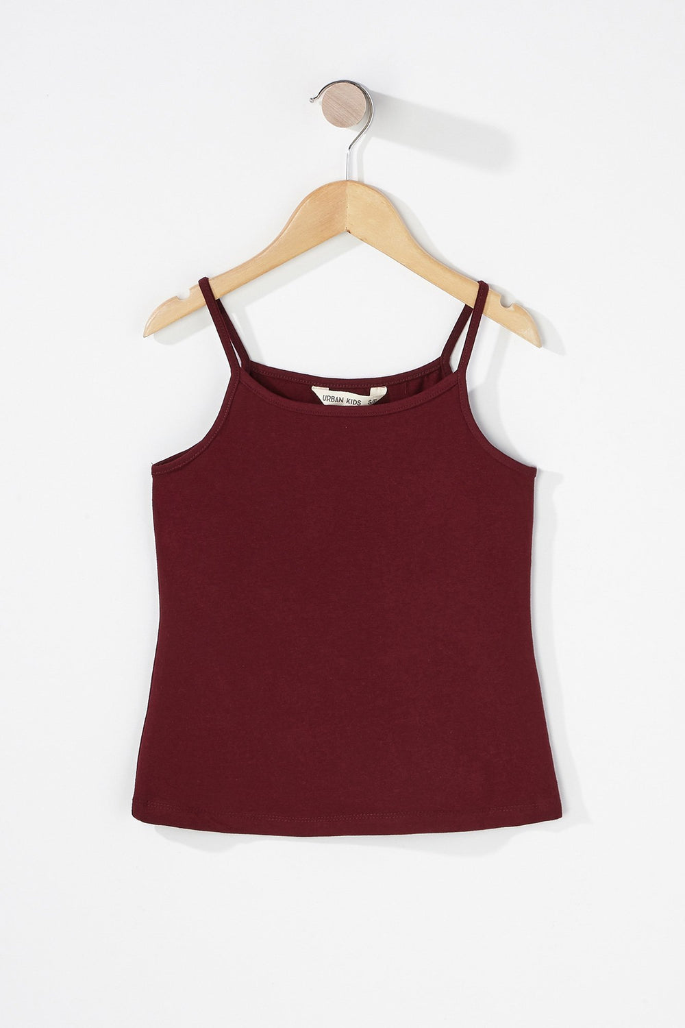 Kids Girls Coloured Basic Camisole Burgundy