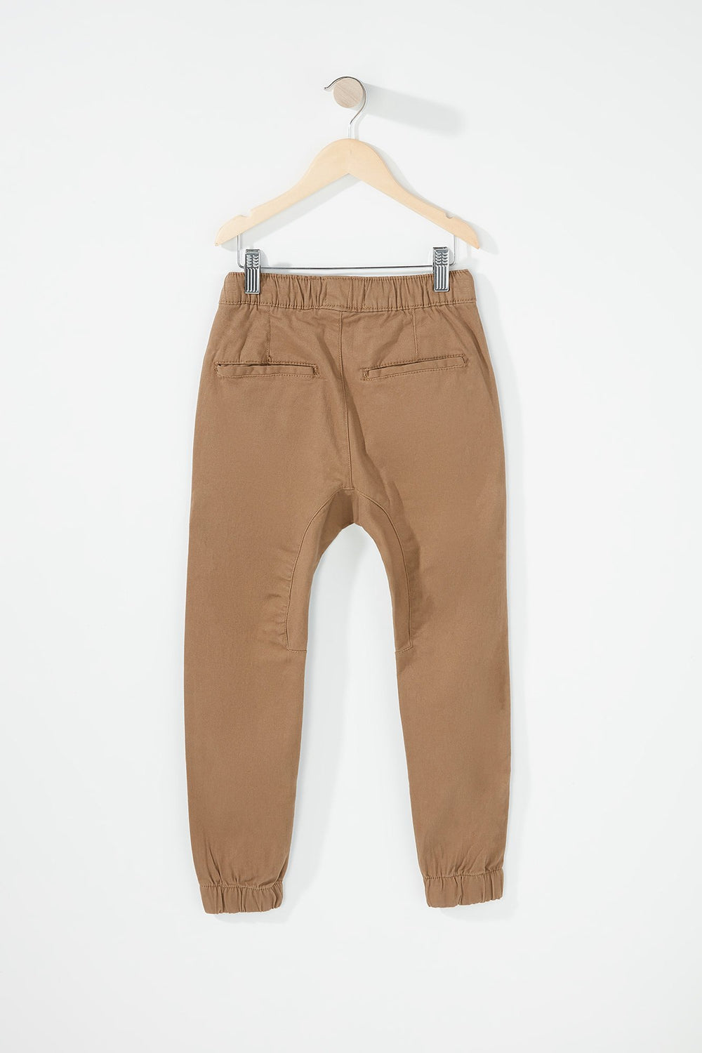 Kids Boys Twill Drawstring Jogger Camel