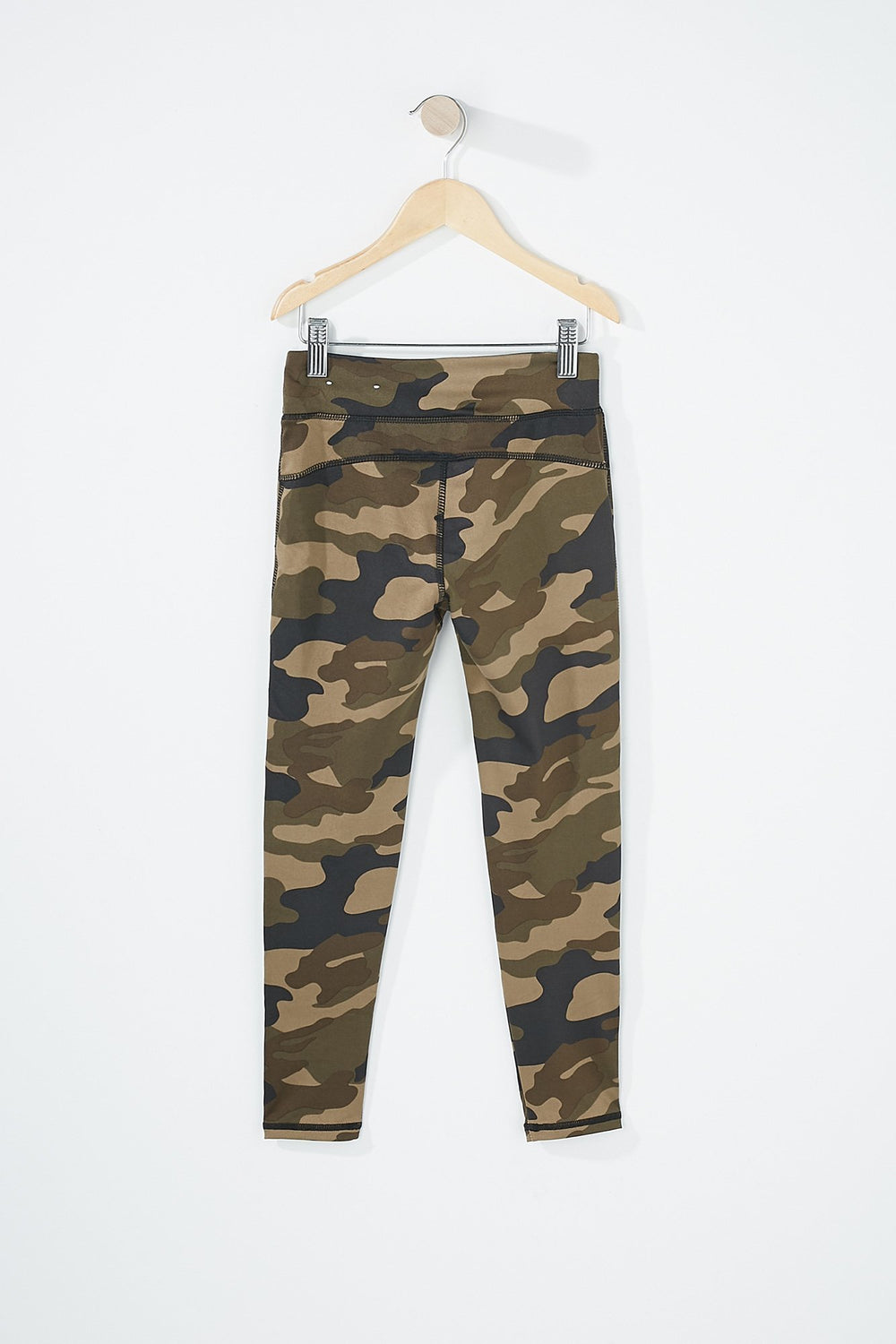 Kids Girls Colour Block Mesh Knee Active Legging Camouflage