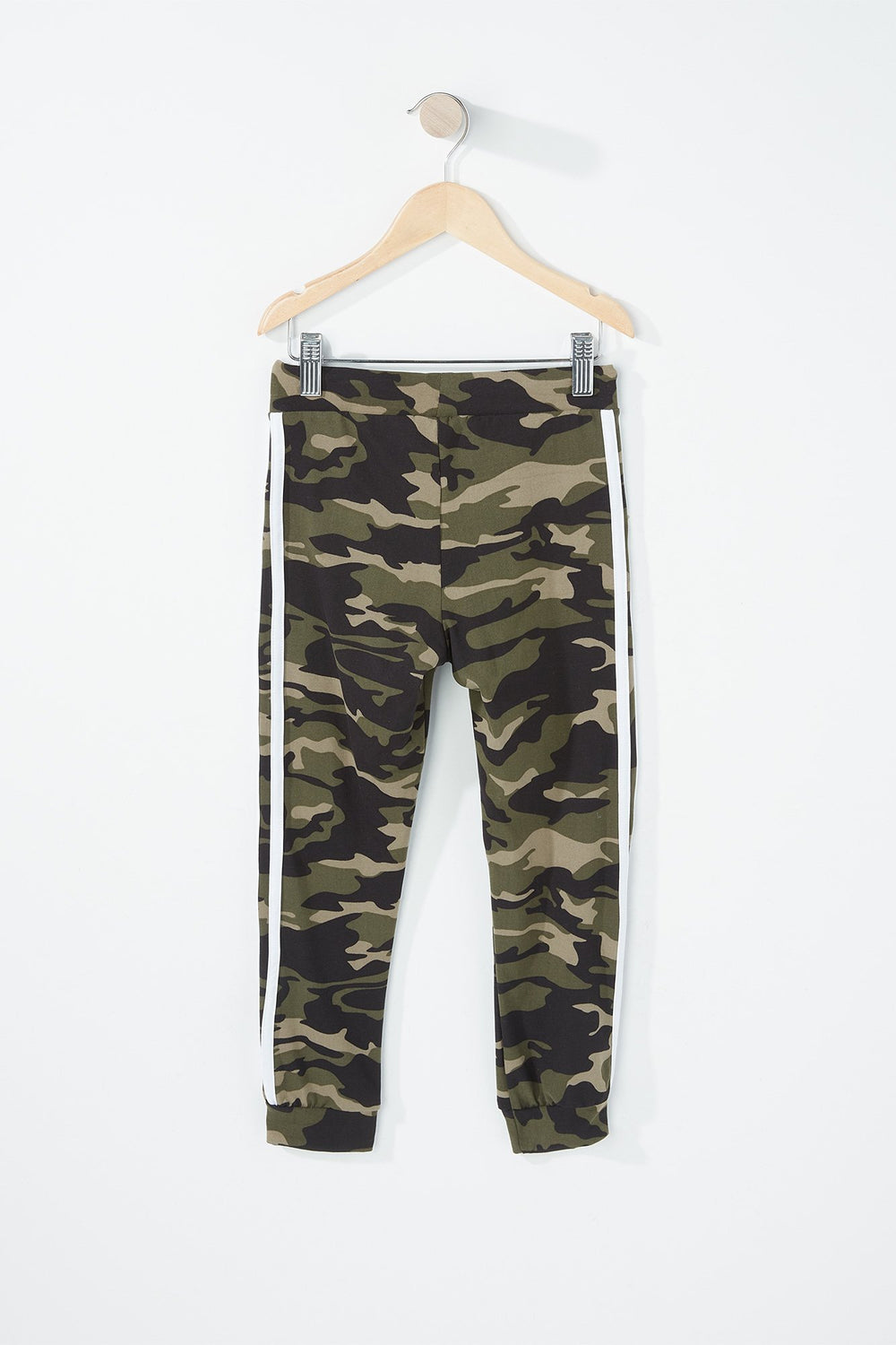 Kids Girls Printed Side Stripe Legging Camouflage