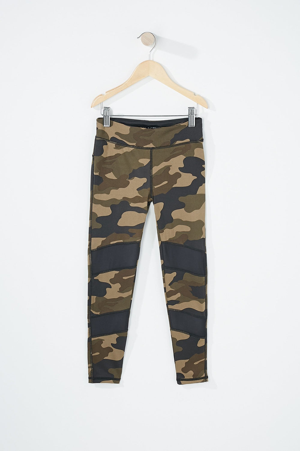 Kids Leggin Active à blocs de couleurs avec filet aux genoux pour fille Camouflé