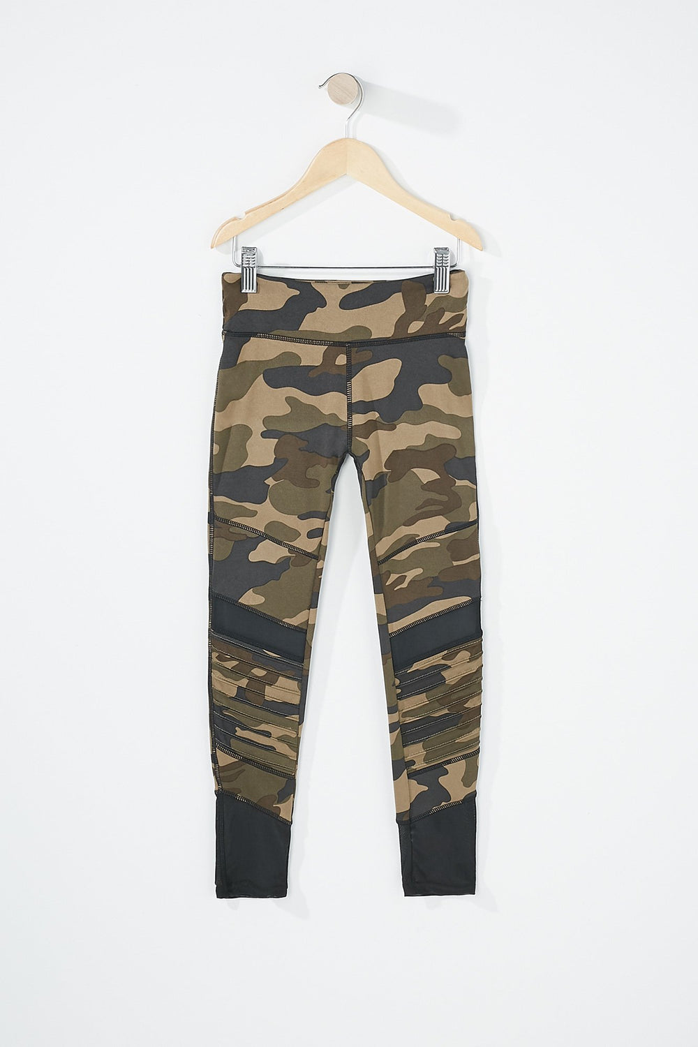 Kids Legging Active de style moto en filet pour fille Camouflé