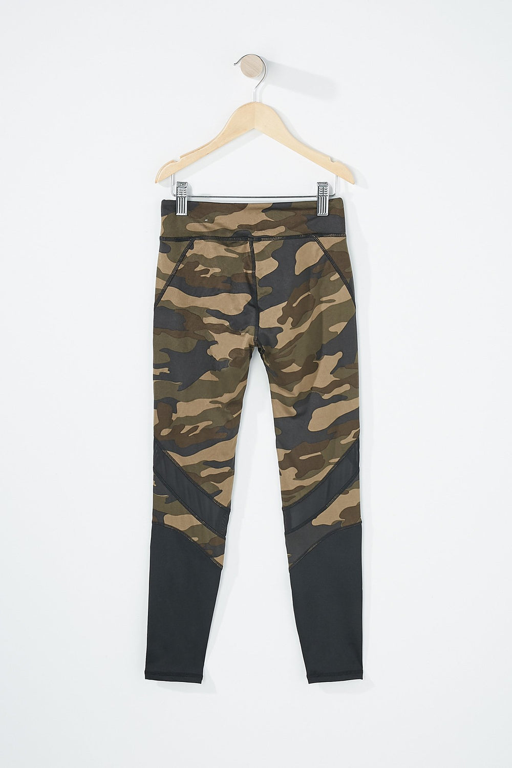 Kids Legging Active en filet contrastant pour fille Camouflé