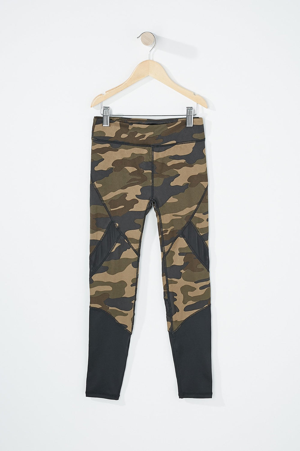 Kids Legging Active en filet contrastant pour fille Camouflé