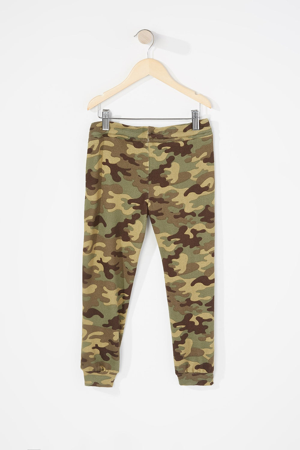 Kids Pantalon de jogging en molleton imprimé à taille coulissante pour fille Camouflé