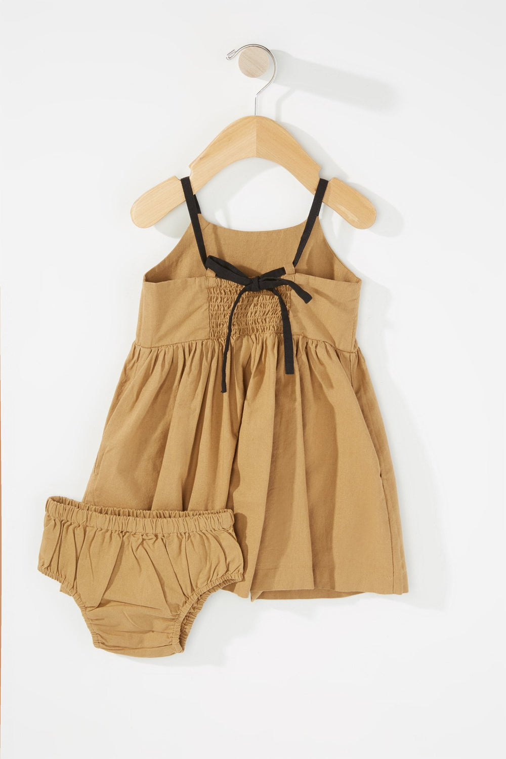 Kids Robe avec poche rayée pour bébé fille (2 unités) Chameau