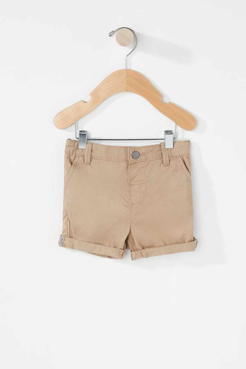 Kids Short coloré à revers roulés pour bébé garçon Chameau