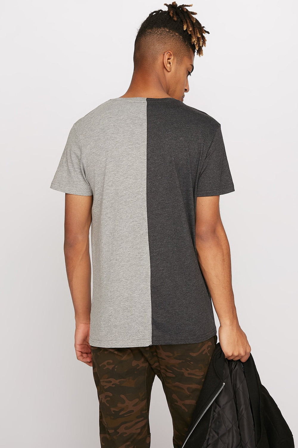 Men 66 Route Colour Block Desert Graphic T-Shirt Charcoal