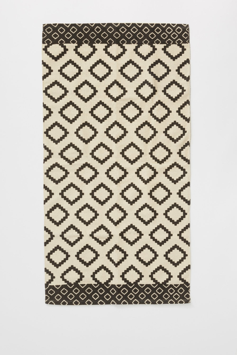 Women Coloured Geometric Printed Woven Area Rug Charcoal