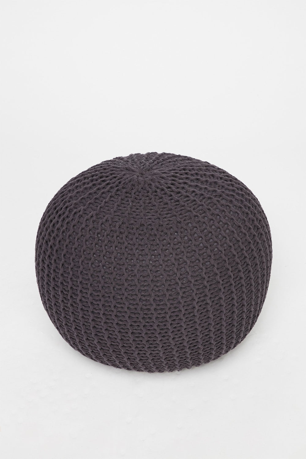 Women Crochet Macrame Pouf Ottoman Charcoal