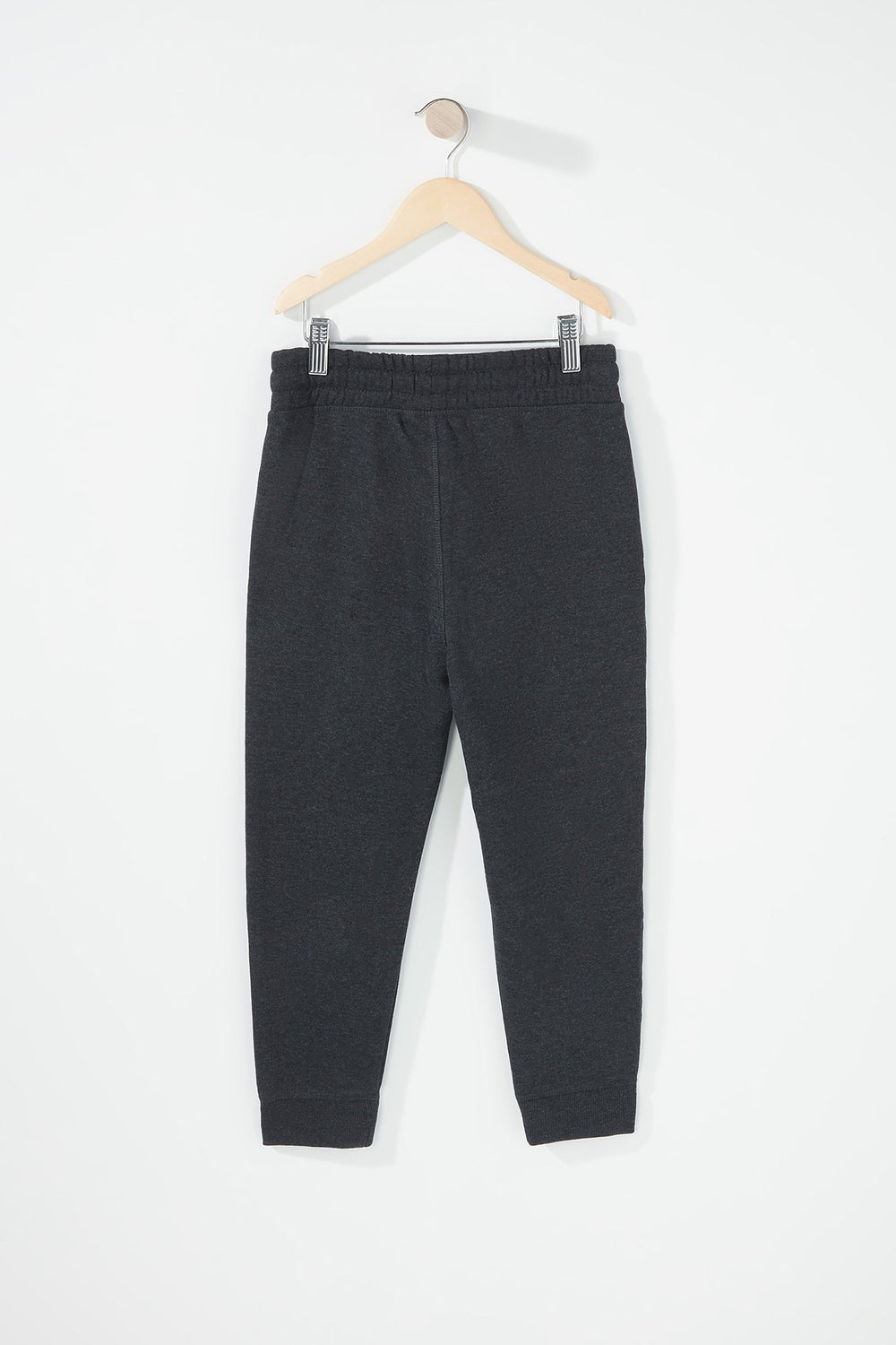 Kids Boys Drawstring Fleece Jogger Charcoal