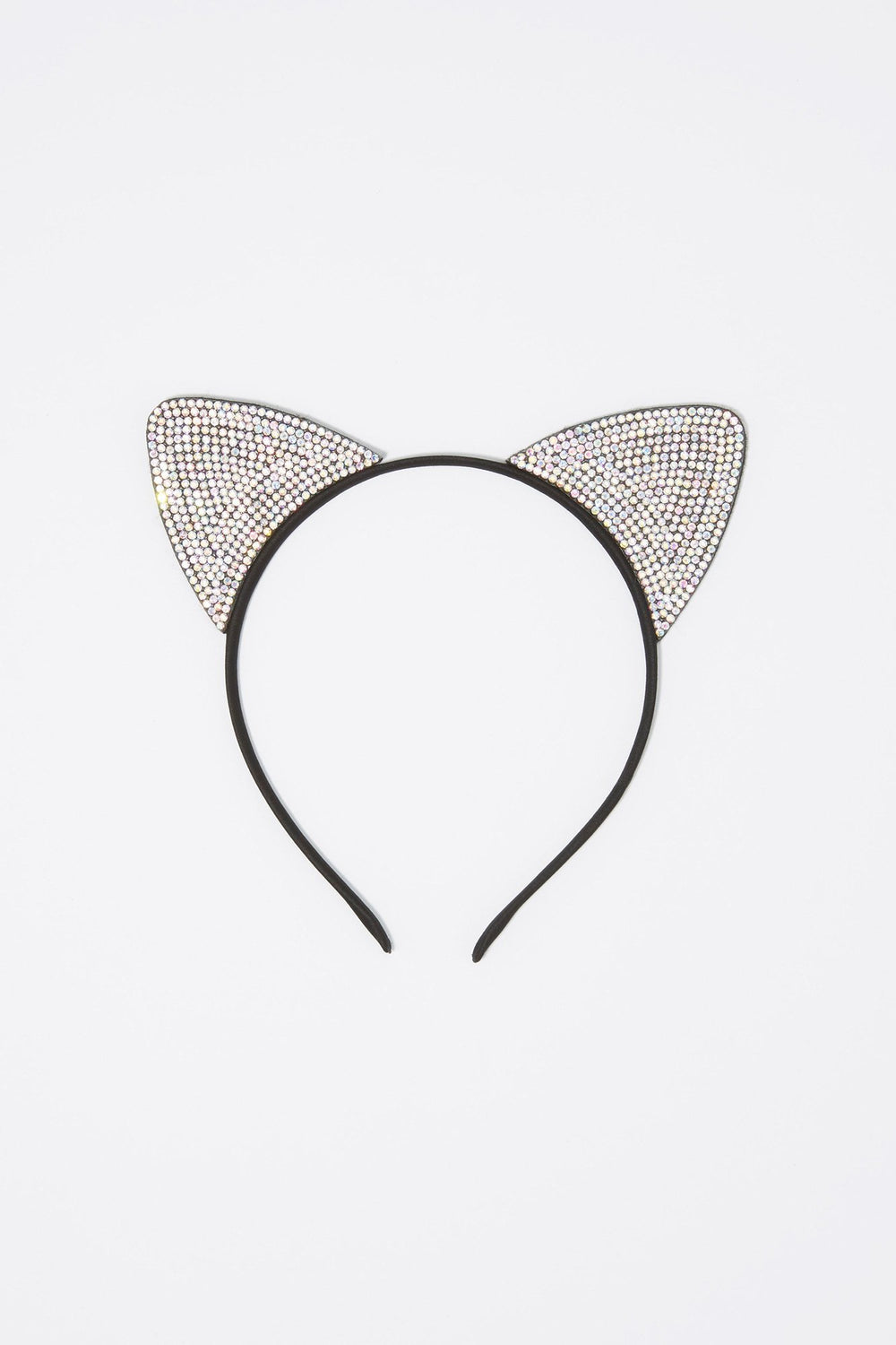 Women Bandeau avec pierres du Rhin et oreilles de chat Clair