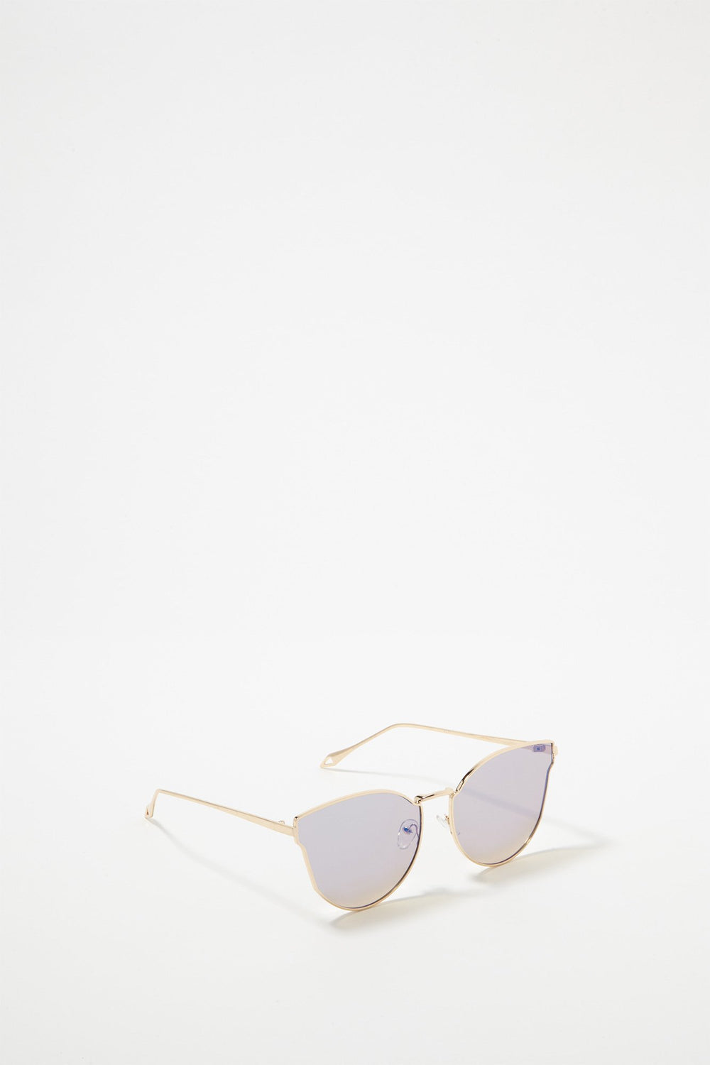 Women Lunettes de soleil il de chat miroir colorées Clair