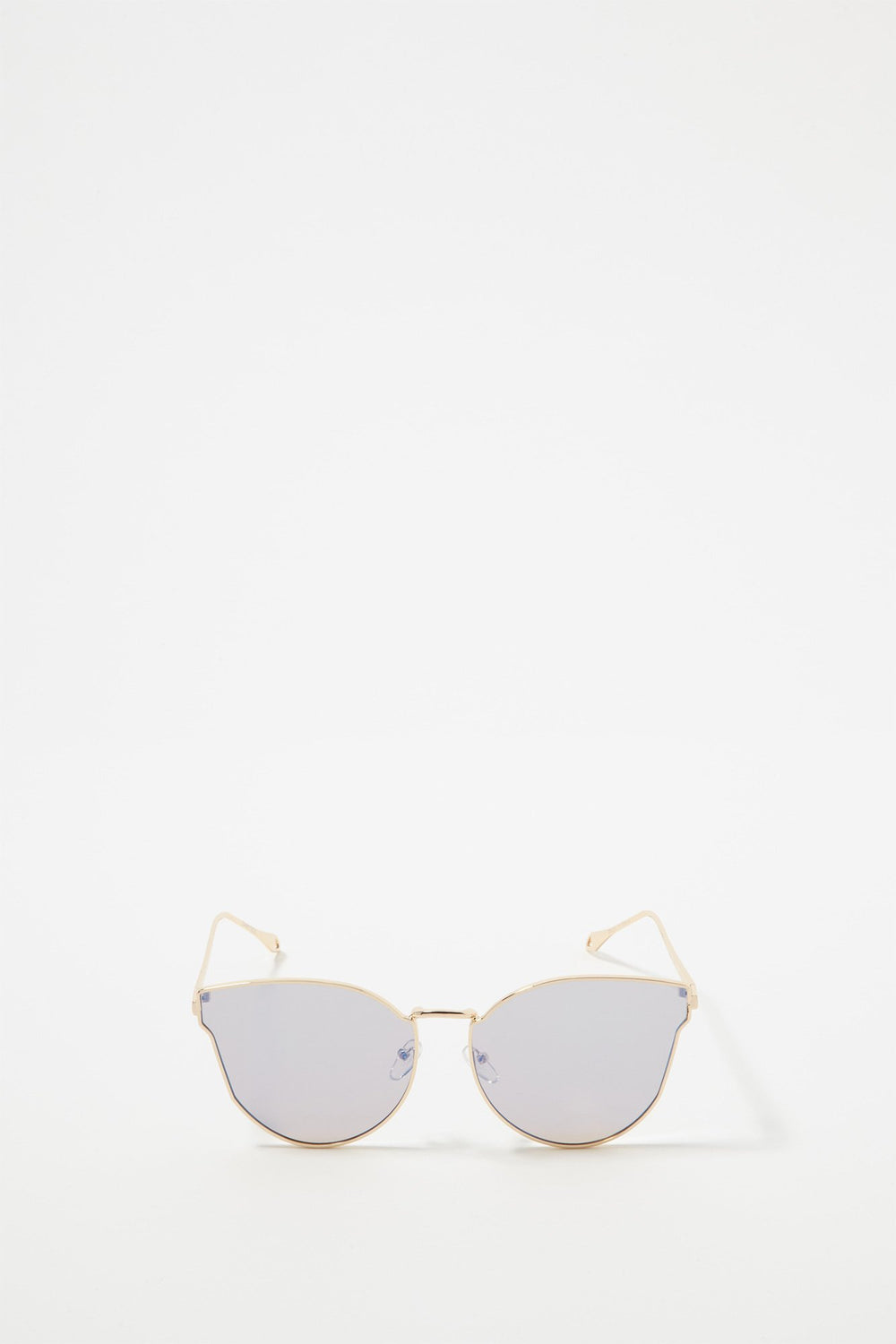 Women Lunettes de soleil il de chat miroir colorées Clair