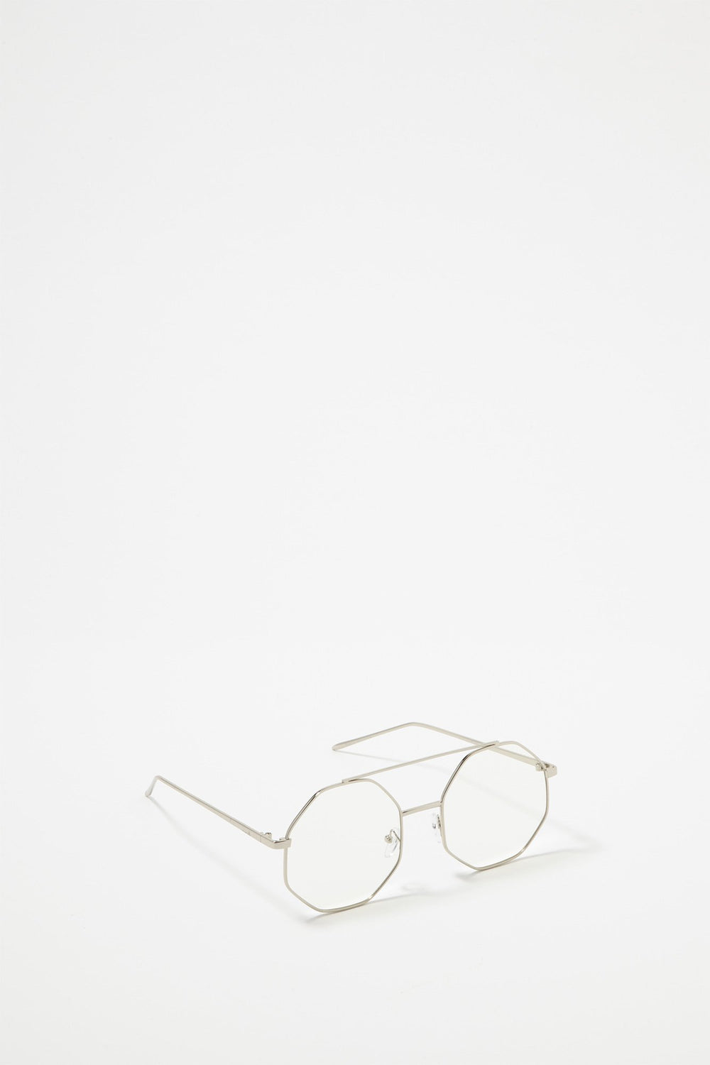 Women Lunettes de soleil octogonales Clair