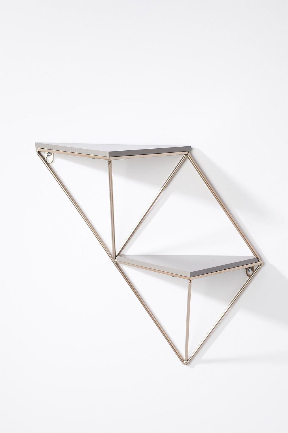 Women Geometric 2-Tier Wall Shelf Copper