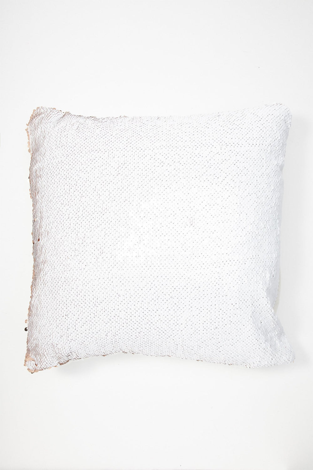 Women Metallic Reversible Sequins Pillow Copper