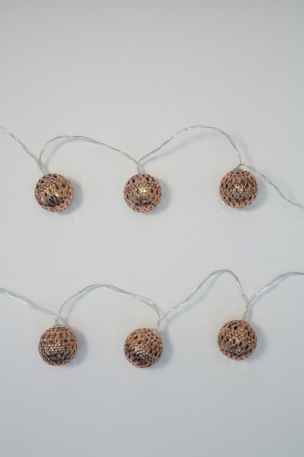 Women Moroccan LED String Lights Copper