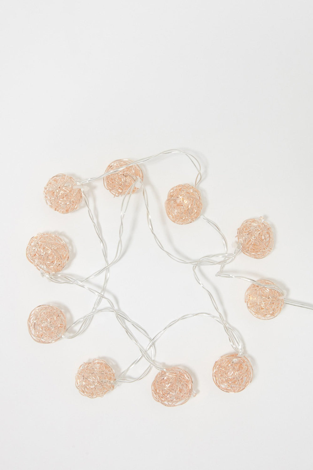 Women Wire Sphere String Lights Copper