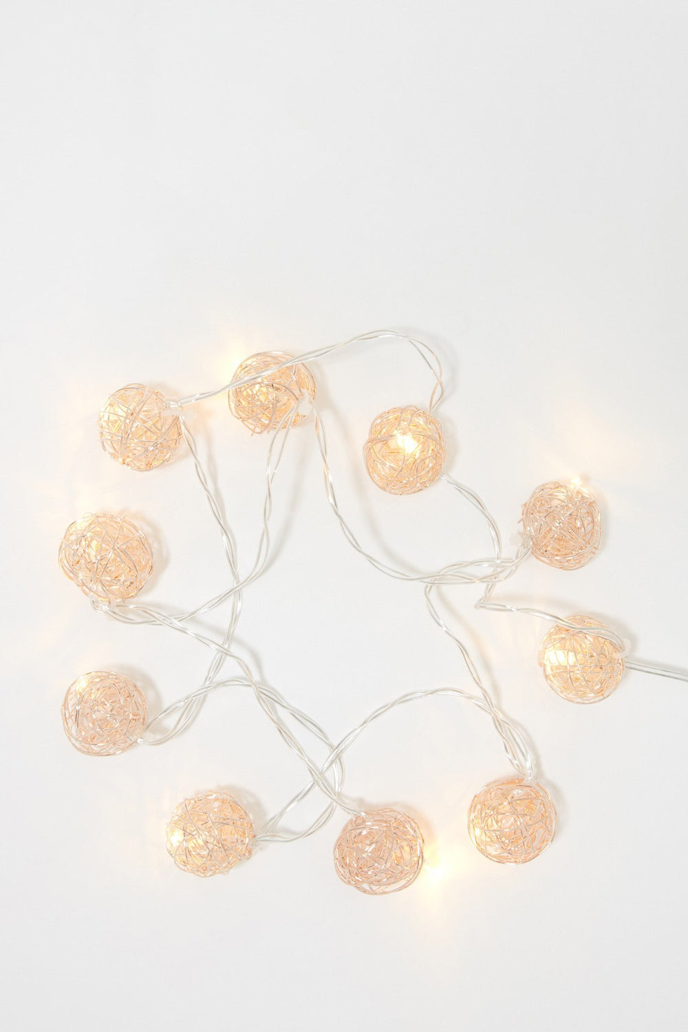 Women Wire Sphere String Lights Copper