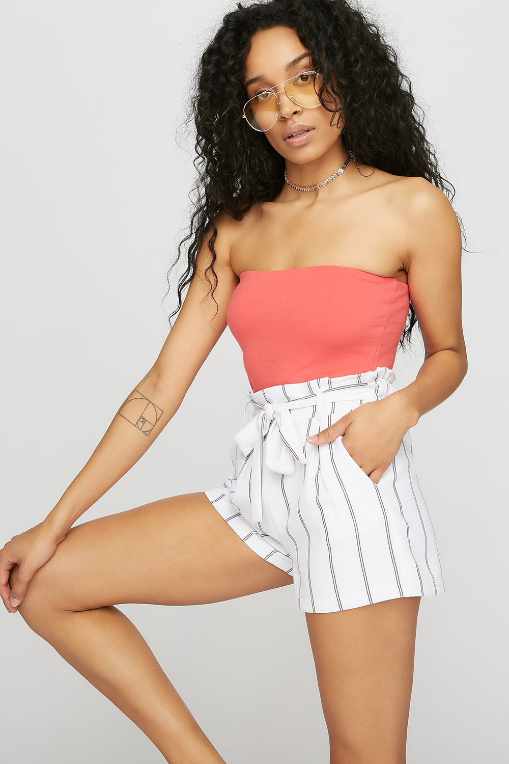 Women Bustier tubulaire de base Corail