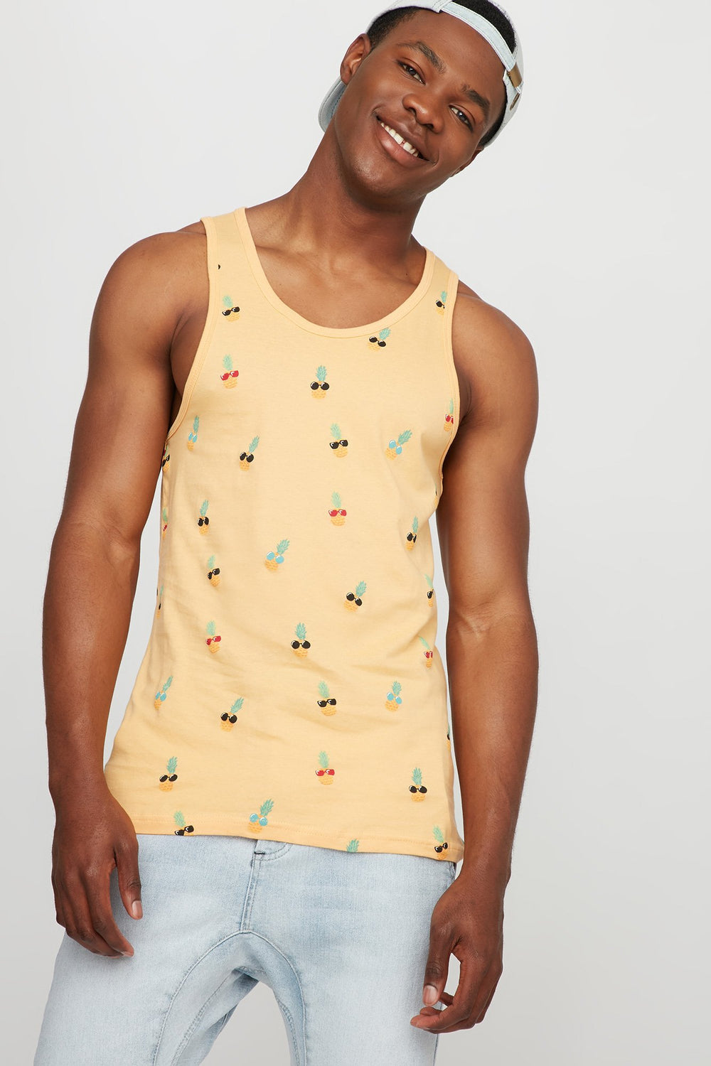 Men Débardeur à petits motifs Corail
