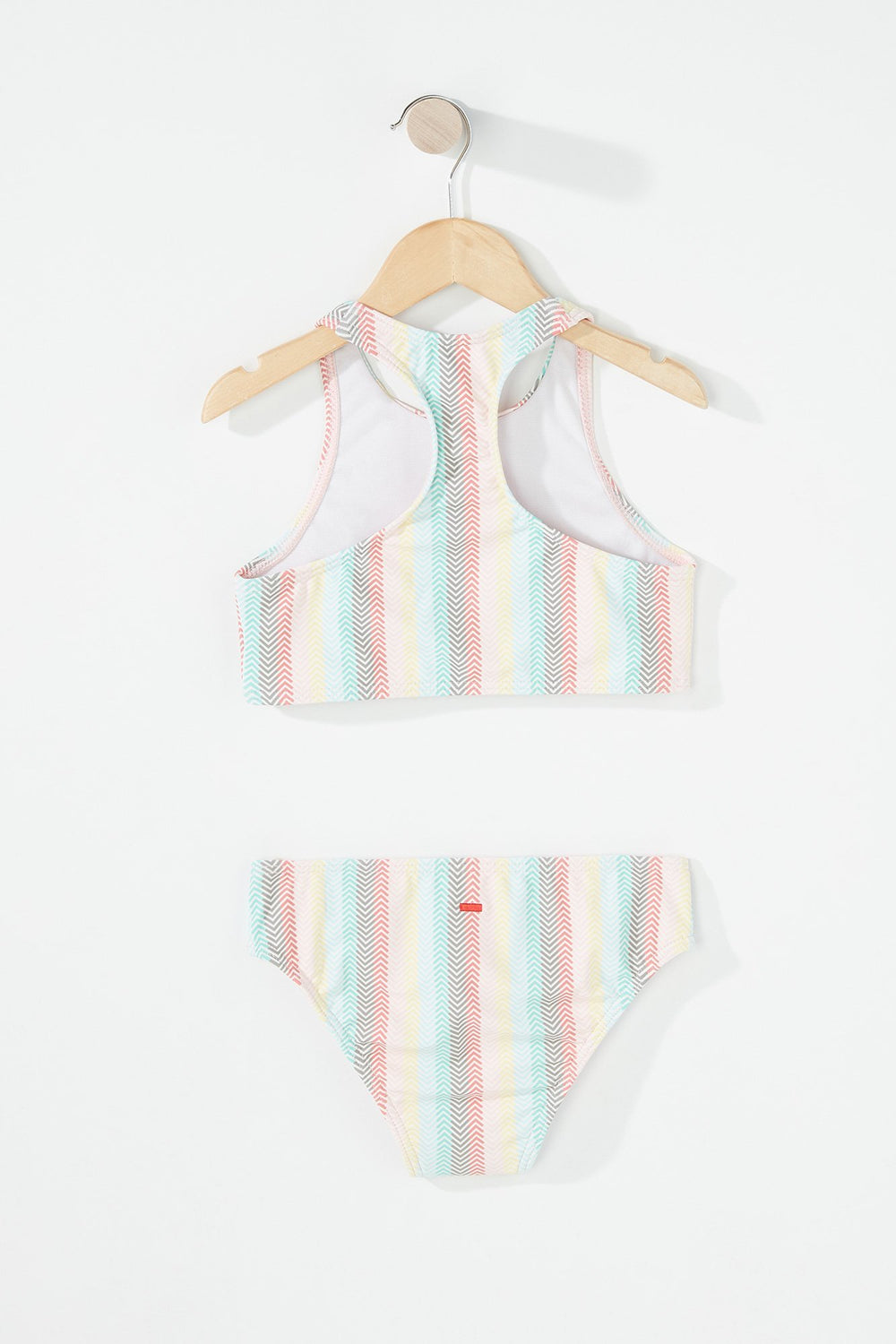 Kids Bikini rayé pour fille Corail