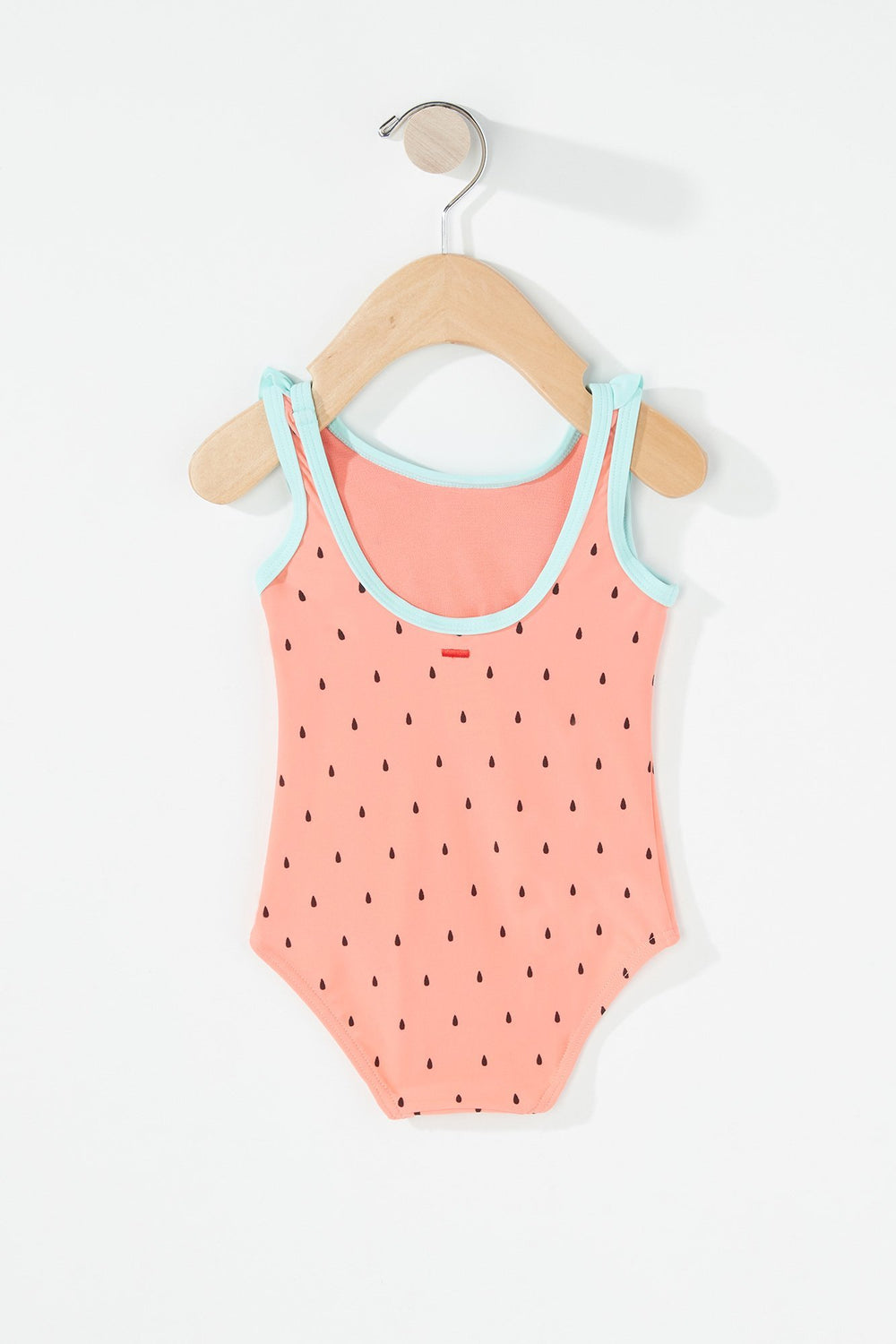 Kids Maillot de bain une-pièce volanté à imprimé Fraise pour bébé fille Corail