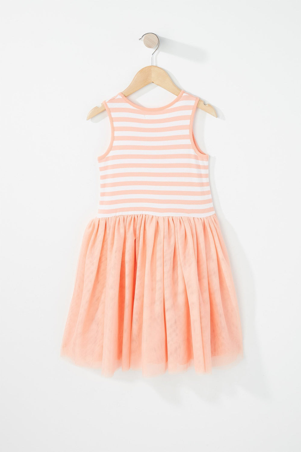 Kids Robe ballerine rayée avec poche à paillettes pour fille Corail