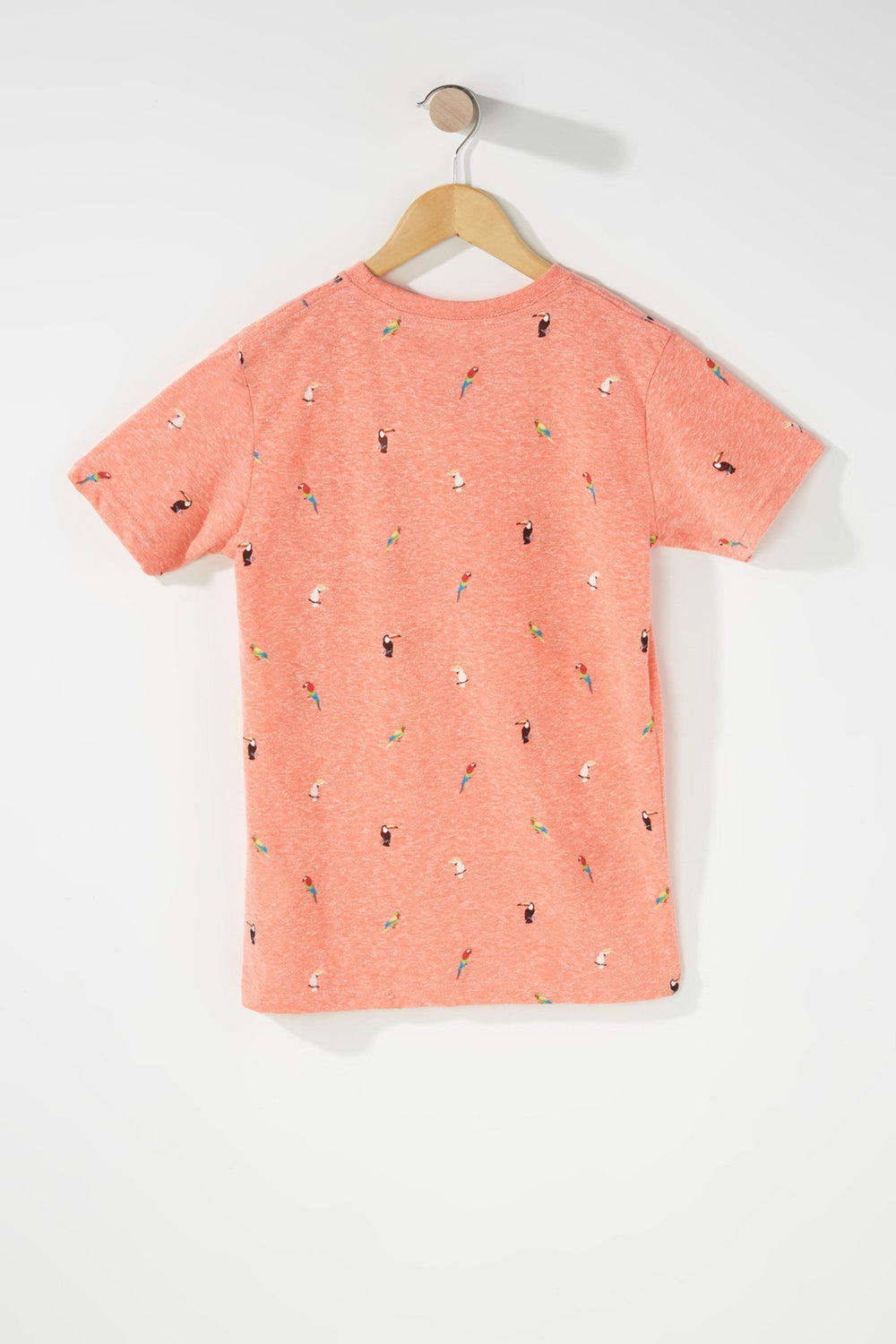 Kids T-shirt imprimé à encolure dégagée pour garçon Corail
